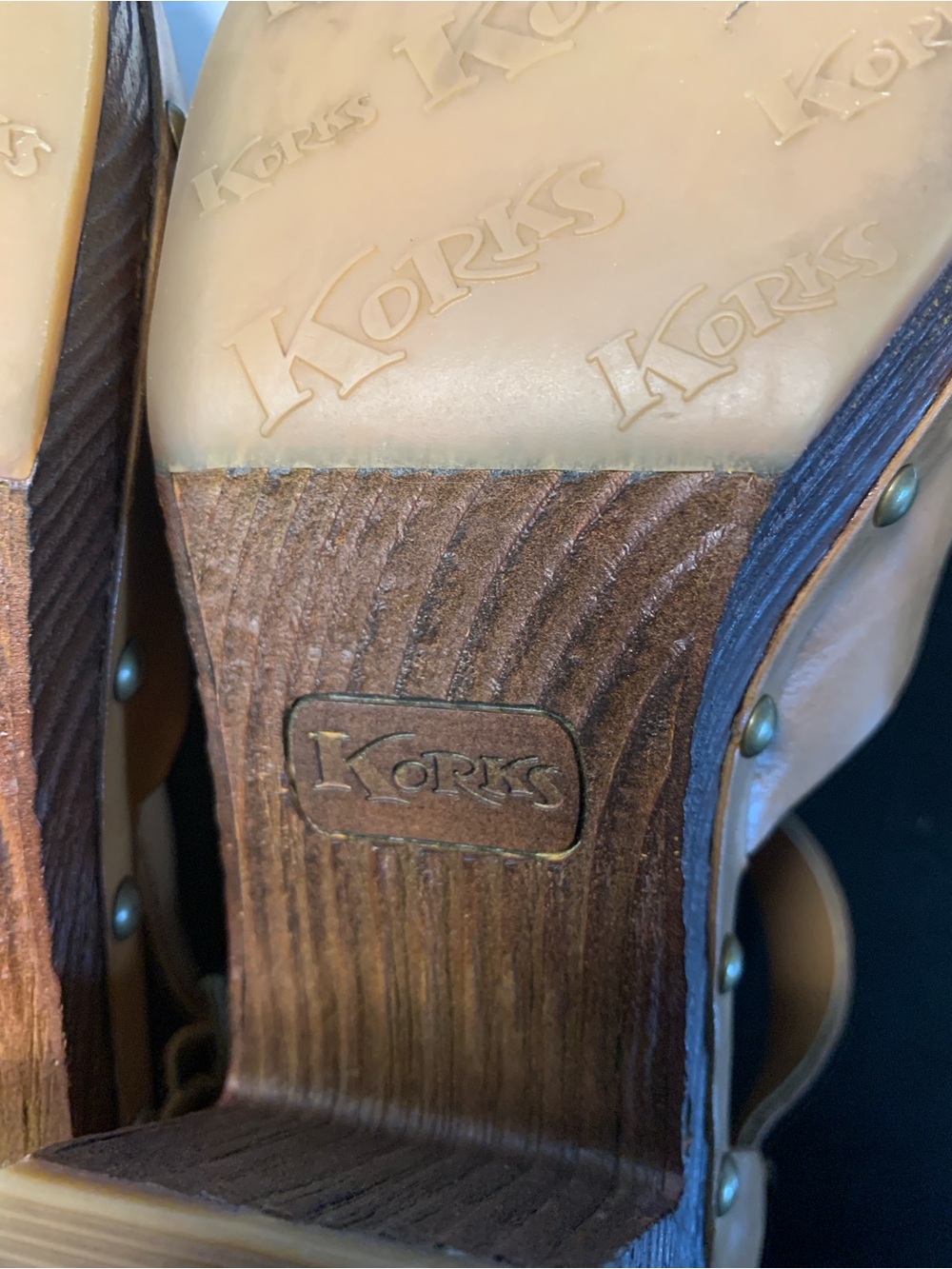 Kork-Ease Women's Tan Leather Ankle-Strap Clogs - Picture 7 of 9